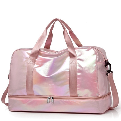 Bolso de viaje de capa de separación para equipos de acondicionamiento físico de moda y funcionales para mujeres