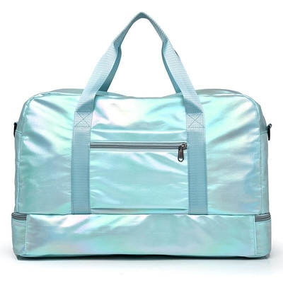 Bolso de acondicionamiento físico rectangular unisex con cuerpo cruzado en púrpura con gran capacidad