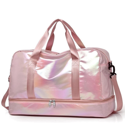 Bolso de acondicionamiento físico rectangular unisex con cuerpo cruzado en púrpura con gran capacidad
