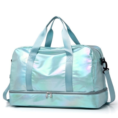 Bolso de acondicionamiento físico rectangular unisex con cuerpo cruzado en púrpura con gran capacidad