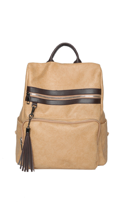 26*33*13cm Mochila de viaje de cuero PU multifuncional y elegante para damas
