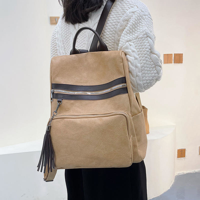Bolsa de bolso de papel Kraft de 2023 impermeable y respetuosa con el medio ambiente para uso informal y de trabajo