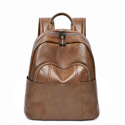 Mochila de viaje de cuero PU unisex para niñas a prueba de agua y respetuosa con el medio ambiente