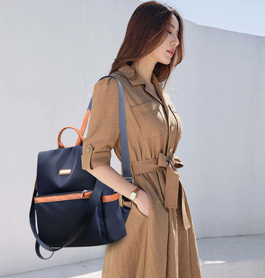 Mujeres portátiles impermeable Casual de nylon plegable Mochila linda 26*33*13cm Estilo de moda