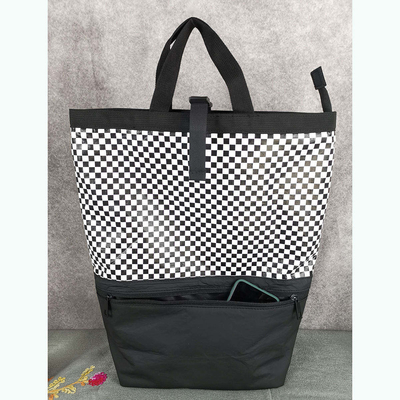 Mochila de cuero trapezoidal impermeable para senderismo y viajes de negocios
