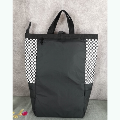 Mochila de cuero trapezoidal impermeable para senderismo y viajes de negocios