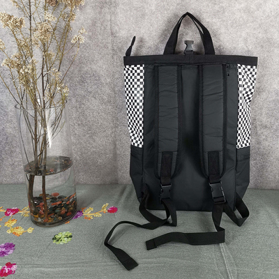 Mochila de cuero trapezoidal impermeable para senderismo y viajes de negocios