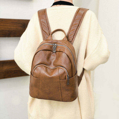 Sistema de transporte correas ajustables Bolsa de bolsillo con cremallera de cuero de PU negro personalizada para mujeres