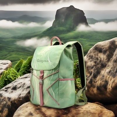 Mochila de viaje de nylon resistente al agua con bolsillos frontales dobles y cierre de cremallera portátil