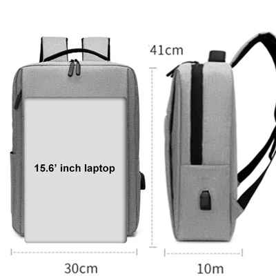 LOGO personalizado Mochila portátil para hombres Mochila de negocios a dos Mochilas impermeables de Oxford Mochila de estudiante de escuela con USB