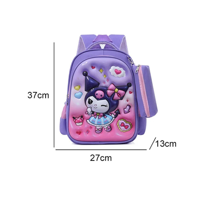 personalizado 2024 Sanrio Impresión 3D de dibujos animados Mochila de jardín de infantes Mochila de estudiante Muñecos a prueba de agua Mochila para niños Mochila escolar