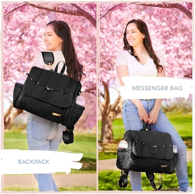 Bolsa de pañales para bebés de venta al por mayor Mochila de pañales pequeña Mochila de viaje elegante Mini Maternidad Mochila de día Mochila de mamá para mujeres Mochila de toque