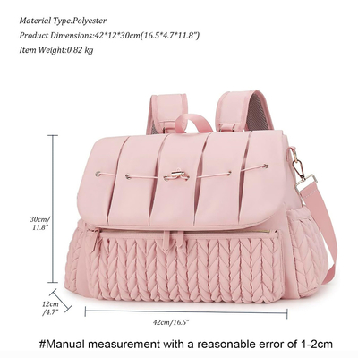 Bolsa de pañales para bebés de venta al por mayor Mochila de pañales pequeña Mochila de viaje elegante Mini Maternidad Mochila de día Mochila de mamá para mujeres Mochila de toque