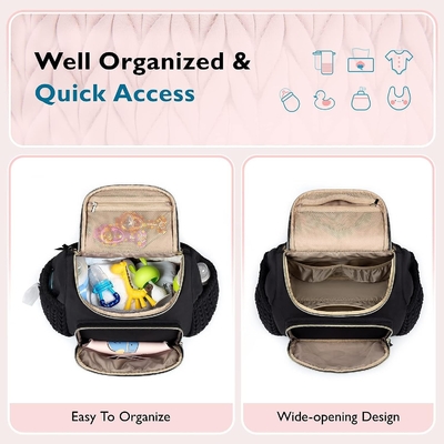Bolsa de pañales para bebés de venta al por mayor Mochila de pañales pequeña Mochila de viaje elegante Mini Maternidad Mochila de día Mochila de mamá para mujeres Mochila Casual Tote
