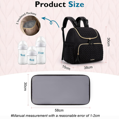 Bolsa de pañales para bebés de venta al por mayor Mochila de pañales pequeña Mochila de viaje elegante Mini Maternidad Mochila de día Mochila de mamá para mujeres Mochila Casual Tote