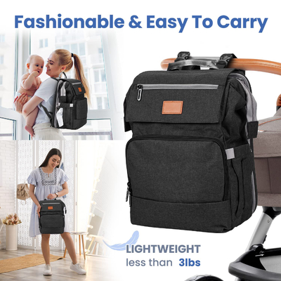 Bolso de pañales personalizado para bebés con almohadilla de cambio Bolsas de viaje grandes para bebés recién nacidos