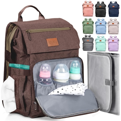 Bolso de pañales personalizado para bebés con almohadilla de cambio Bolsas de viaje grandes para bebés recién nacidos