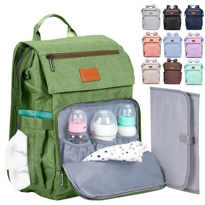 Bolso de pañales personalizado para bebés con almohadilla de cambio Bolsas de viaje grandes para bebés recién nacidos