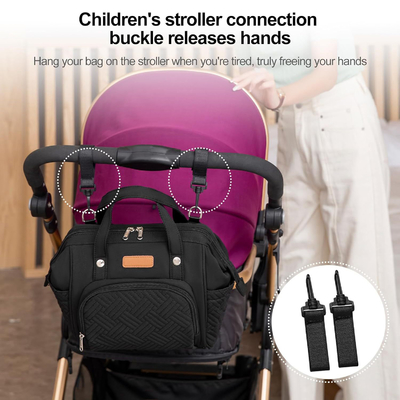 Bolsa de pañales para bebés personalizada Mochila pequeña Bolsa de mano para maternidad Mochila de viaje multifunción a prueba de agua Bolsa de viaje elegante Mini bolsas para damas